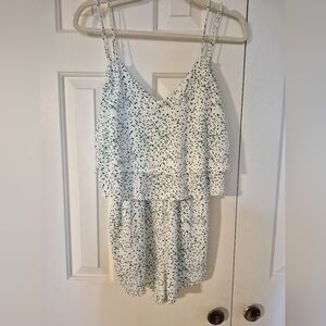 Green Speckled Romper